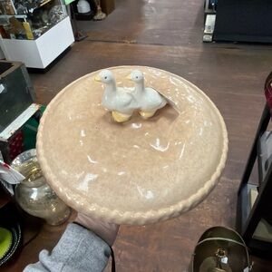 Ceramic Pie Dish with GEESE Accents